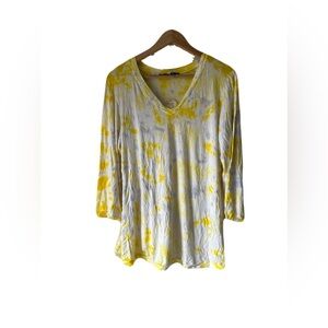 Mezon Yellow and Gray  Women's Top